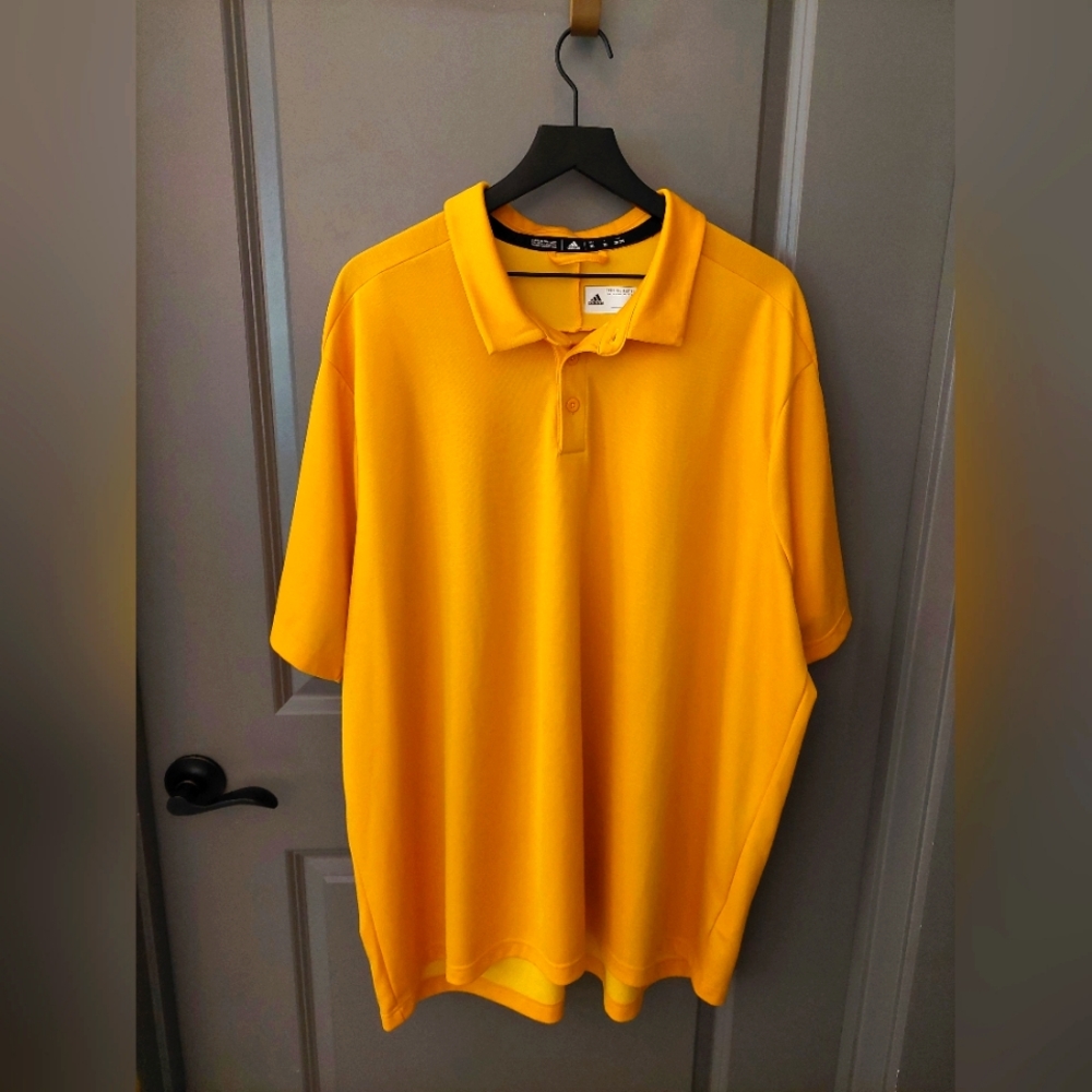 Adidas Mens 3XL Golden Yellow Polo Shirt